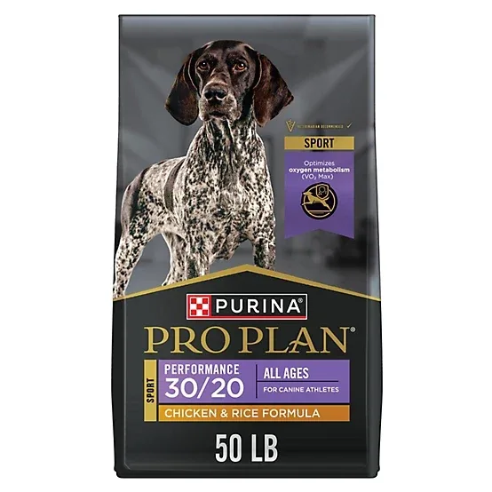 Purina Pro Plan Sport All Life Stages 30/20 Performance Chicken and Rice Formula Dry Dog Food, 50 lb