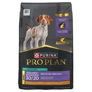 Purina Pro Plan Sport Development 30/20 Chicken and Rice Formula High Protein Dog Food for Puppies, 24lb