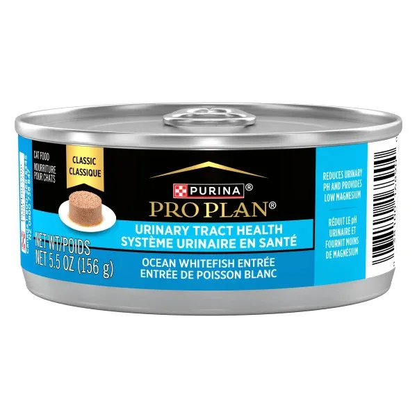 Purina Pro Plan Urinary Tract Cat Food Wet Pate, Urinary Tract Health Ocean Whitefish Entree - 5.5 oz. Can