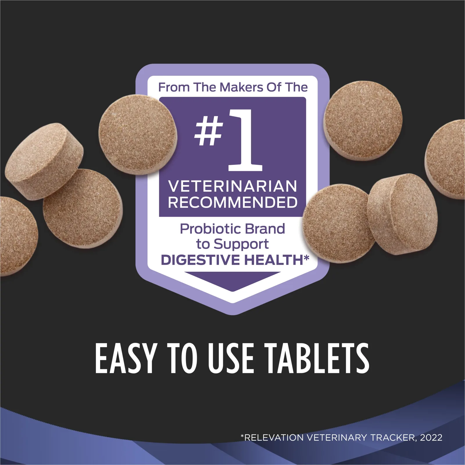 Purina Pro Plan Veterinary Supplements FortiFlora Chewable Dog Probiotic Supplement Tablets - 45 ct. Canister - Image 2