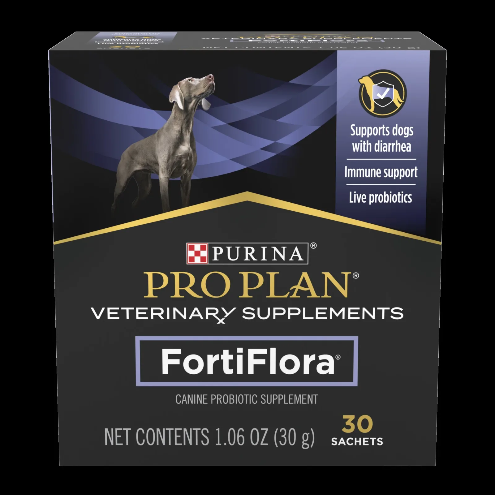 Purina Pro Plan Veterinary Supplements FortiFlora Dog Probiotic Supplement, Canine Nutritional Supplement - 30 ct. Box