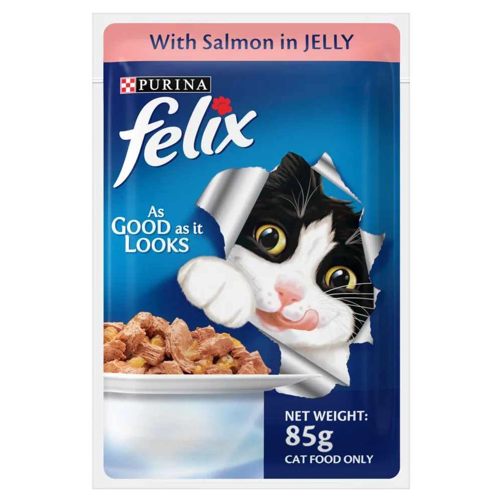 Purina Salmon with Jelly and Tuna with Jelly Adult Cat Wet Food Combo - Image 2