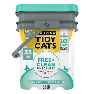 Purina Tidy Cats Free and Clean Unscented Clumping Clay Cat Litter, Multi-Cat