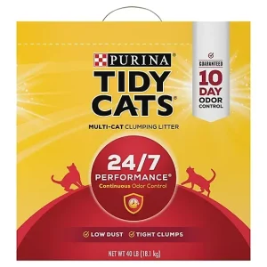 Purina Tidy Cats Scoop 24/7 Performance Continuous Odor Control for Multiple Cats Cat Litter, 40lb