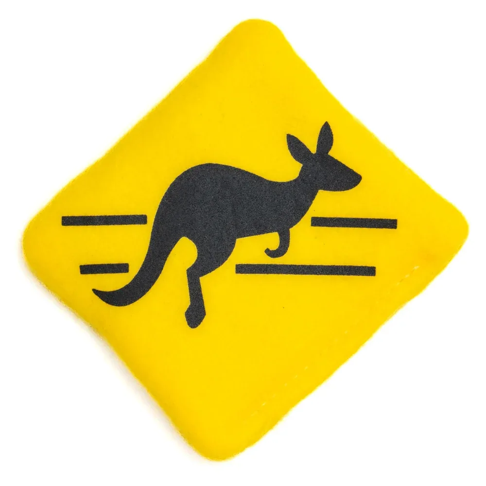 Purrceed with Caution Kangaroo sign cat toy - Image 2