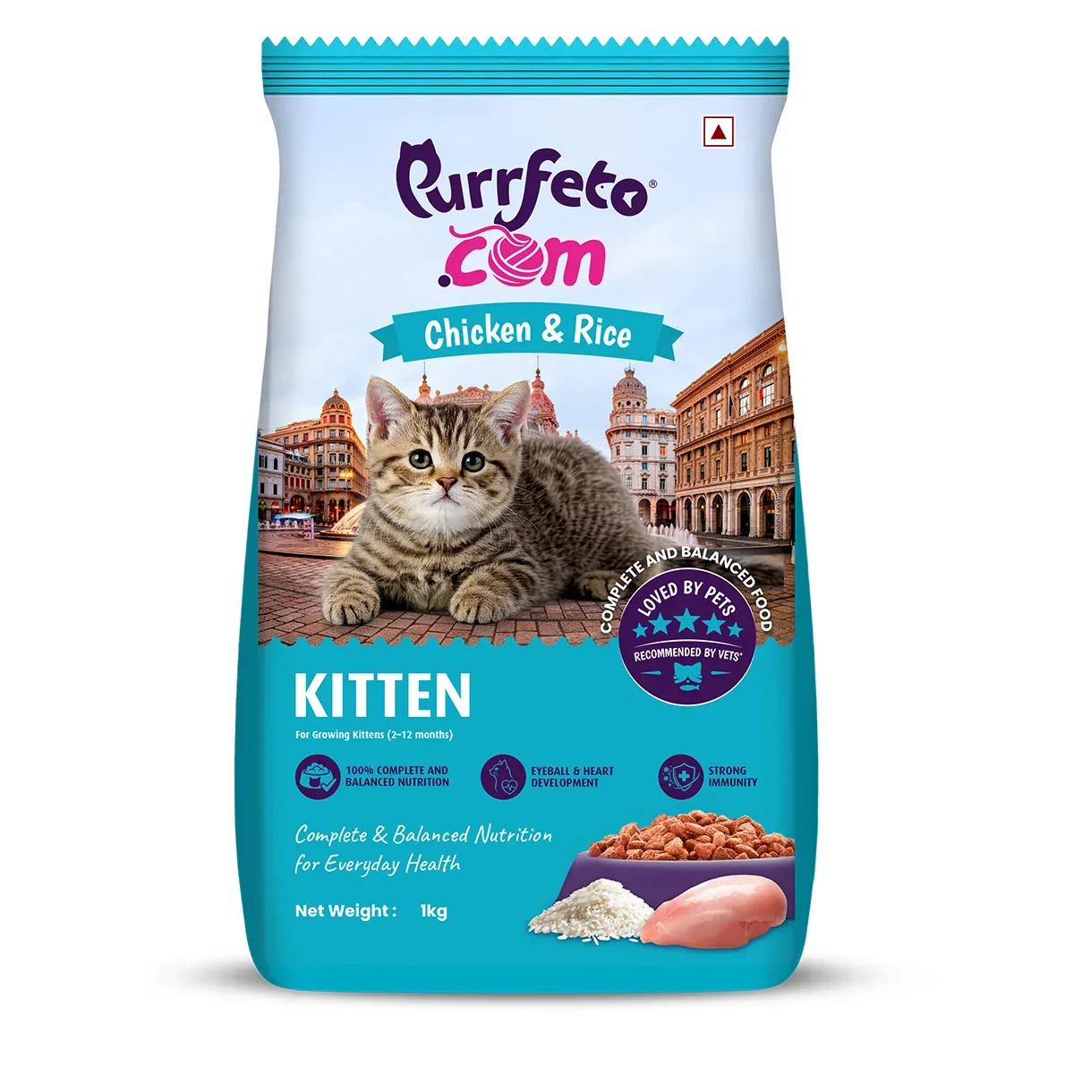 Purrfeto.com Chicken and Rice Kitten Cat Dry Food