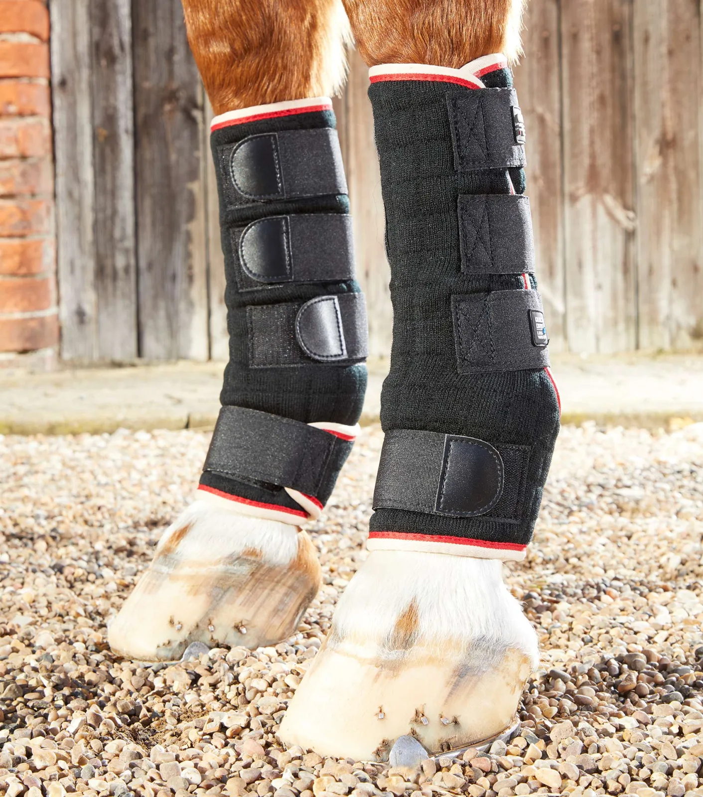 Quick Dry Horse Leg Wraps Black - Image 2