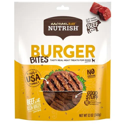 Rachael Ray NUTRISH Burger Bites Dog Treats Beef & Bison 12 oz - Image 2