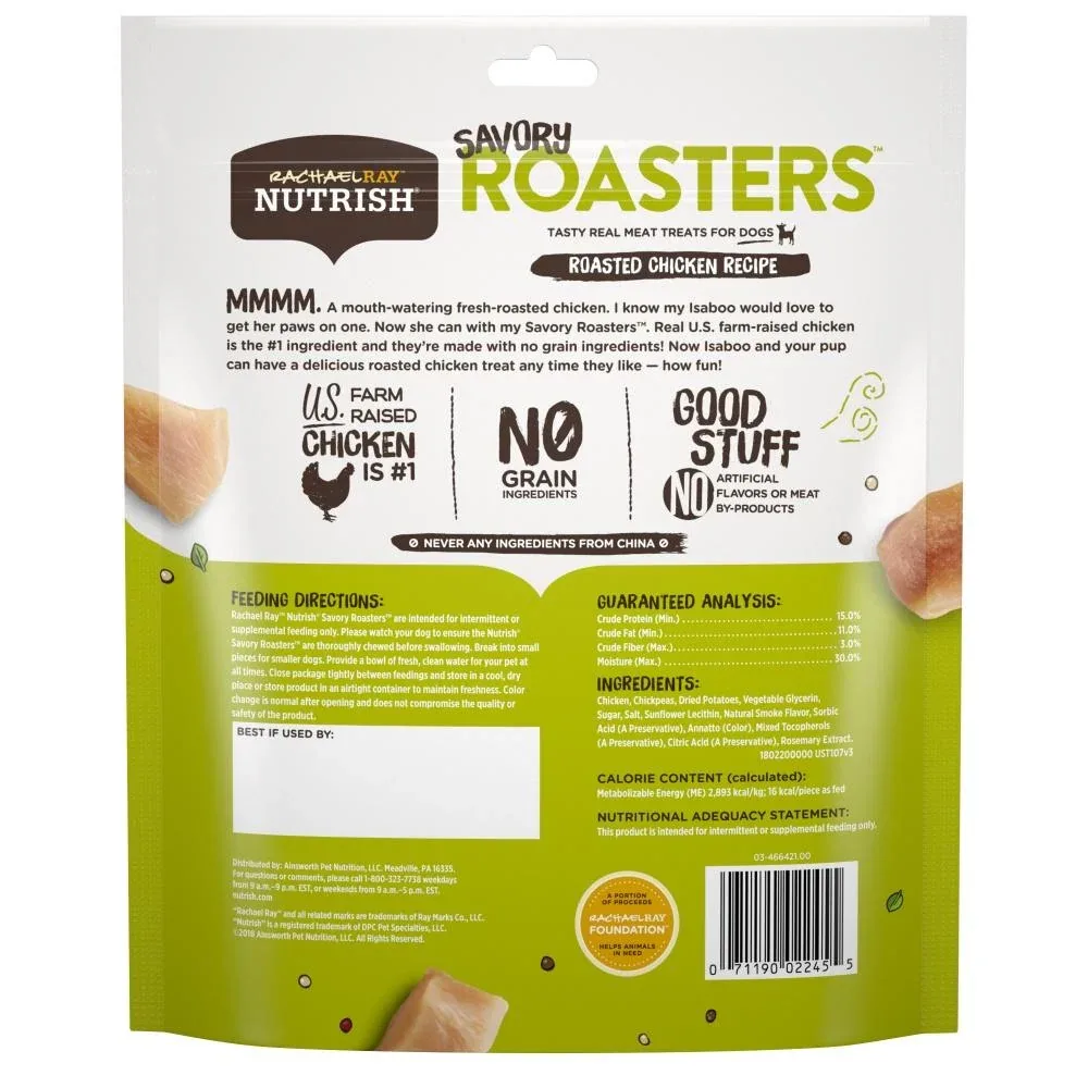 Rachael Ray Nutrish Savory Roasters Grain Free Roasted Chicken Recipe Dog Treats - Image 2