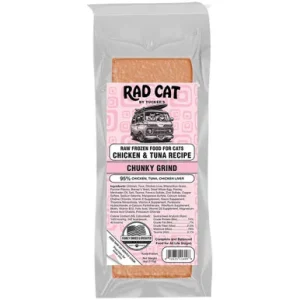 Rad Cat Raw Frozen Chicken & Tuna Recipe Chunky Grind Cat Food