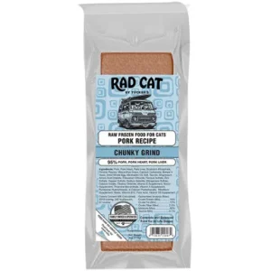 Rad Cat Raw Frozen Pork Recipe Chunky Grind Cat Food