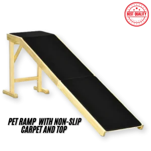 Ramp For Dog Bed, Pet Ramp For Dog With Non-slip Carpet And Top