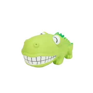 Rascals Latex Grunting Big Head Alligator Dog Toy