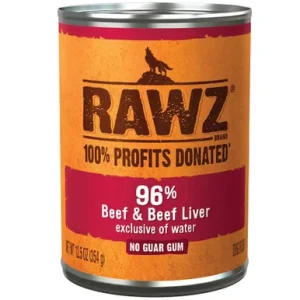 RAWZ 96% Beef & Beef Liver Canned Dog Food