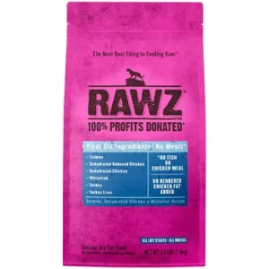 RAWZ Salmon, Dehydrated Chicken & Whitefish Recipe Natural Dry Cat Food
