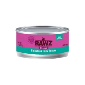 RAWZ Shredded Chicken & Duck Recipe Adult Canned Cat Food