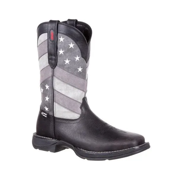 Rebel Durango Mens Sq Faded Blk Flag Boots - Image 2