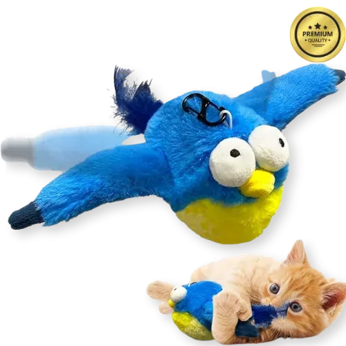 Rechargeable Flapping Bird Cat Toy – Plush Motion Pet Toy for Self-Entertainment