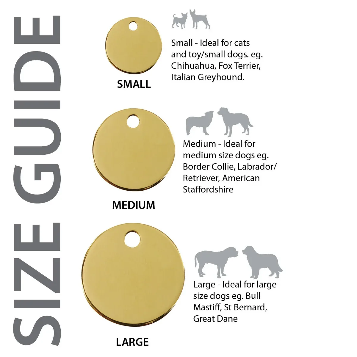 Red Dingo Brass Circle Pet ID Dog Tags - Image 2