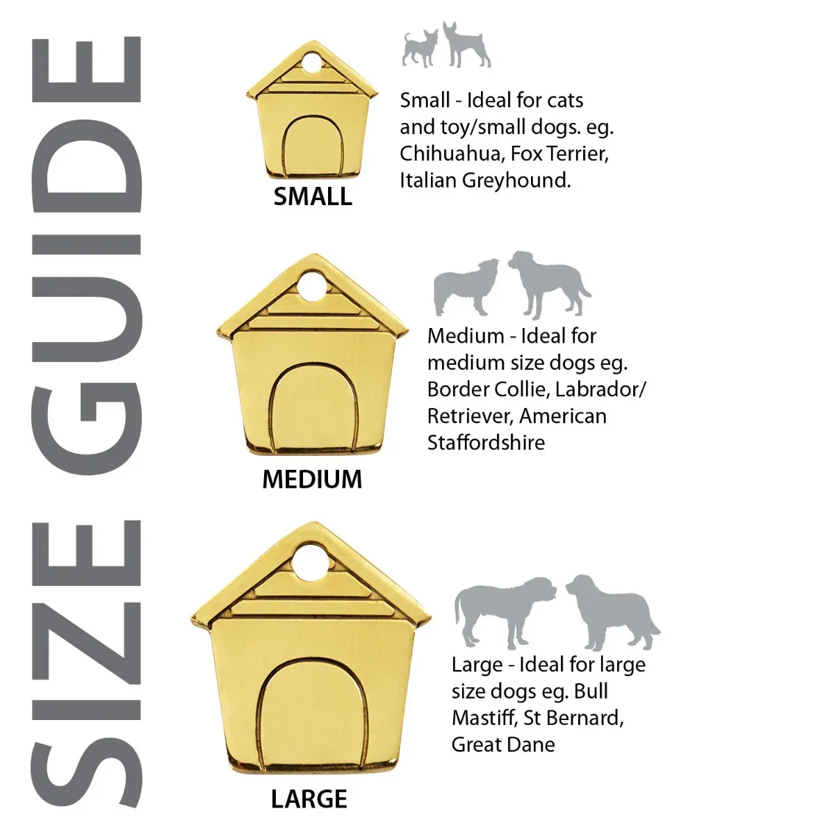 Red Dingo Brass Dog House Pet ID Dog Tags - Image 2