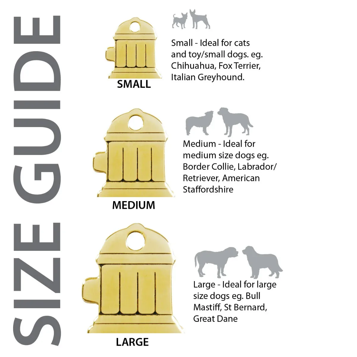 Red Dingo Brass Fire Hydrant Pet ID Dog Tags - Image 2