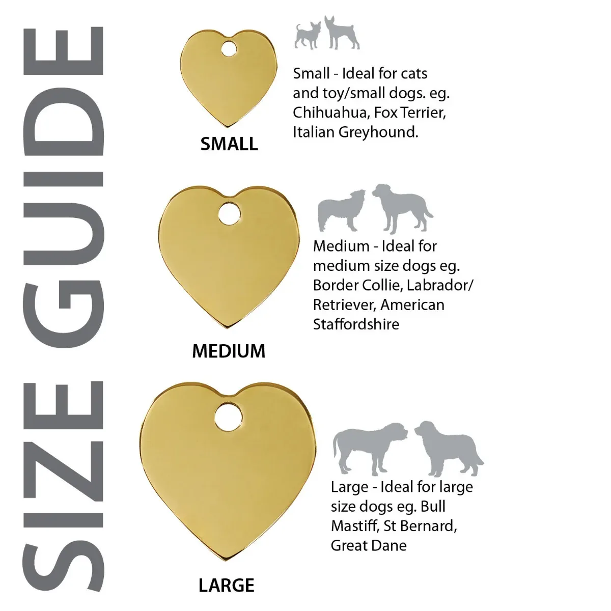 Red Dingo Brass Heart Pet ID Dog Tags - Image 2