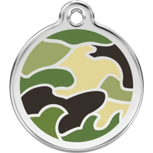 Red Dingo Camo Pet ID Dog Tags