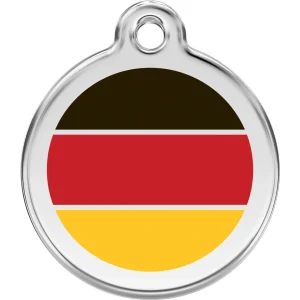 Red Dingo German Flag Pet ID Dog Tags
