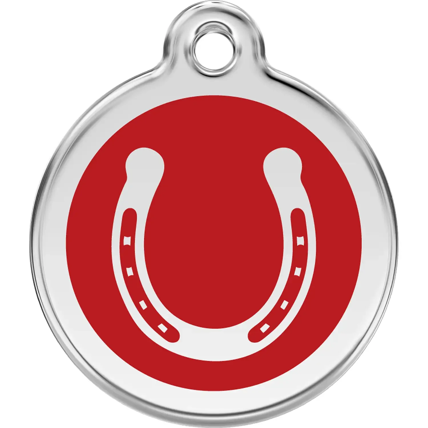 Red Dingo Horse Shoe Pet ID Dog Tags
