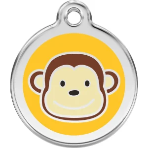 Red Dingo Monkey Pet ID Dog Tag