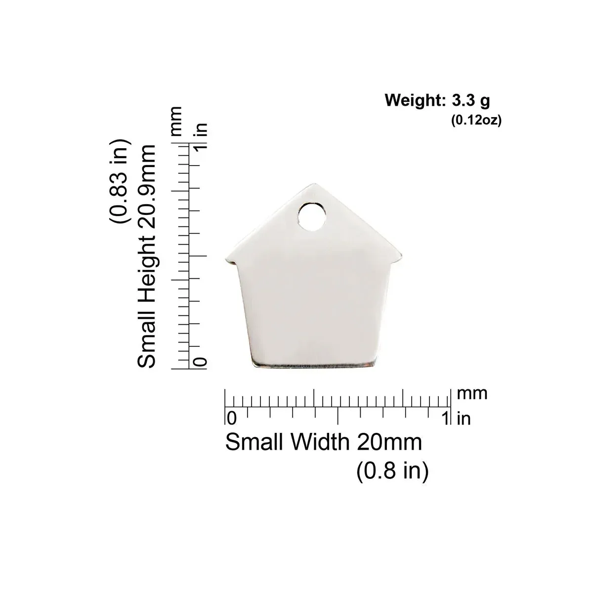 Red Dingo Stainless Steel Dog House Pet ID Dog Tags - Image 2