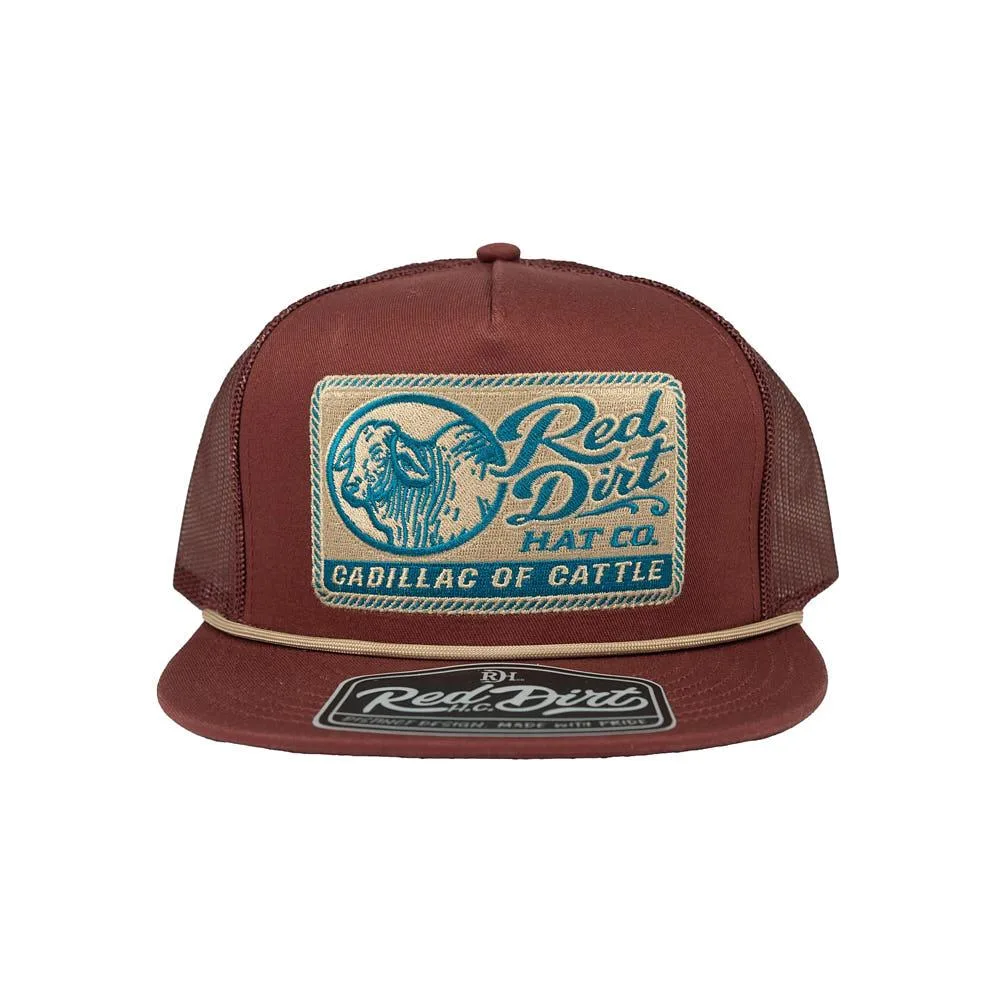 Red Dirt Hat Company Burgundy Where's The Beef Cap
