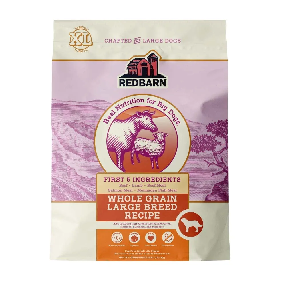 Redbarn Pet Products Whole Grain Large Breed Dry Dog Food Beef & Lamb 28 lb