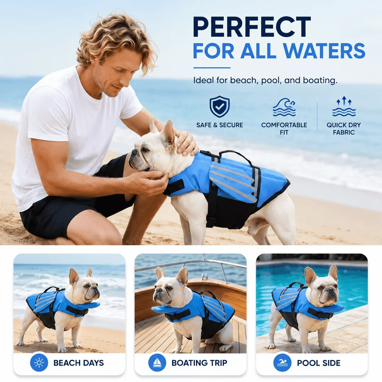 Reflective Angel Wing Dog Life Jacket Quick-Rescue Handle • Breathable Mesh • Reflective Safety - Image 2