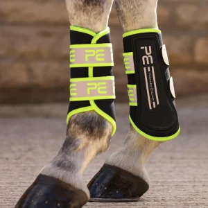 Reflective Brushing Boots Yellow/Silver