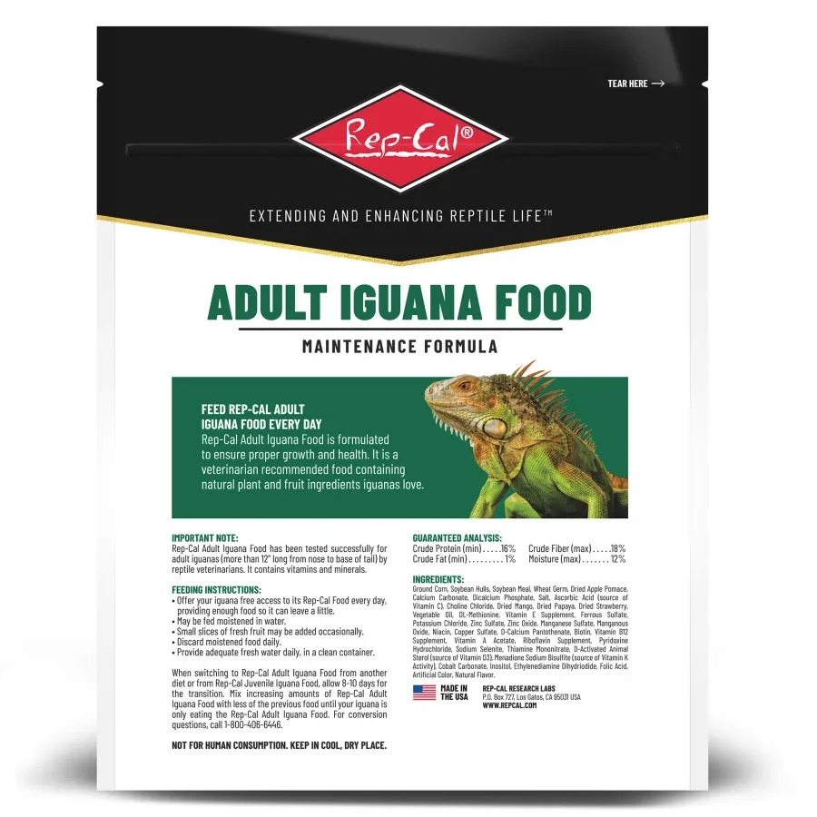 Rep-Cal Research Labs Maintenance Formula Adult Iguana Dry Food - 2lb bag - Image 2
