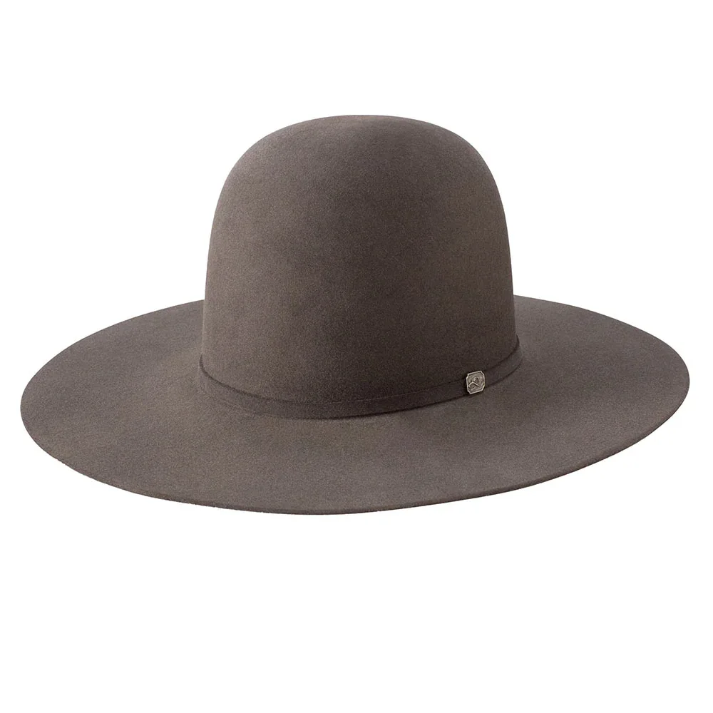 Resistol 10X Chute Boss Charcoal 4 1/4in Brim Open Crown Felt Hat