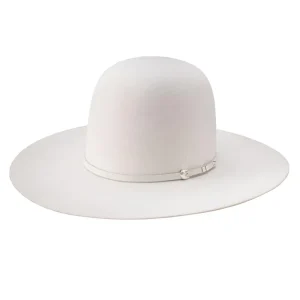 Resistol 40X Arena White 4 1/4 in Brim Open Crown Felt Hat