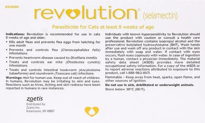 Revolution For Cats 5.1-15.5lbs (2.6-7.5kg) - 12 Pack - Image 2