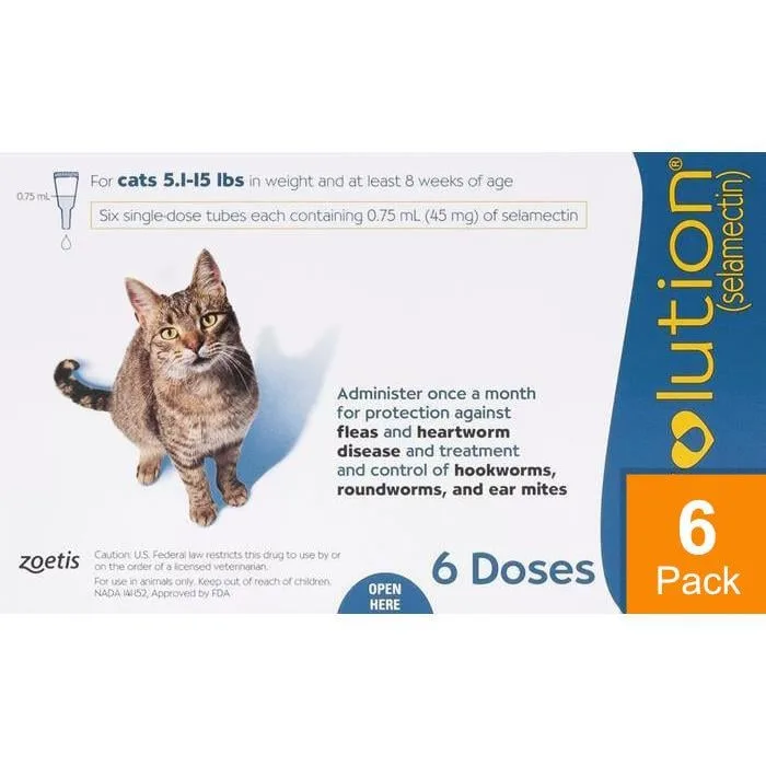 Revolution For Cats 5.1-15.5lbs (2.6-7.5kg) - 6 Pack