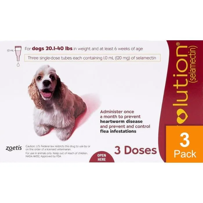 Revolution For Dogs 22-44lbs (10-20kg) - 3 Pack