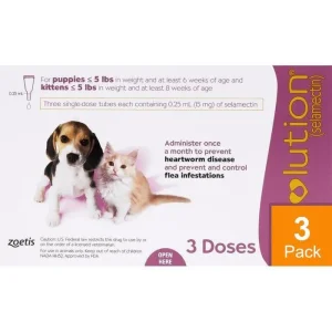 Revolution For Kittens and Puppies under 5lbs (2.5kg) - 3 Pack