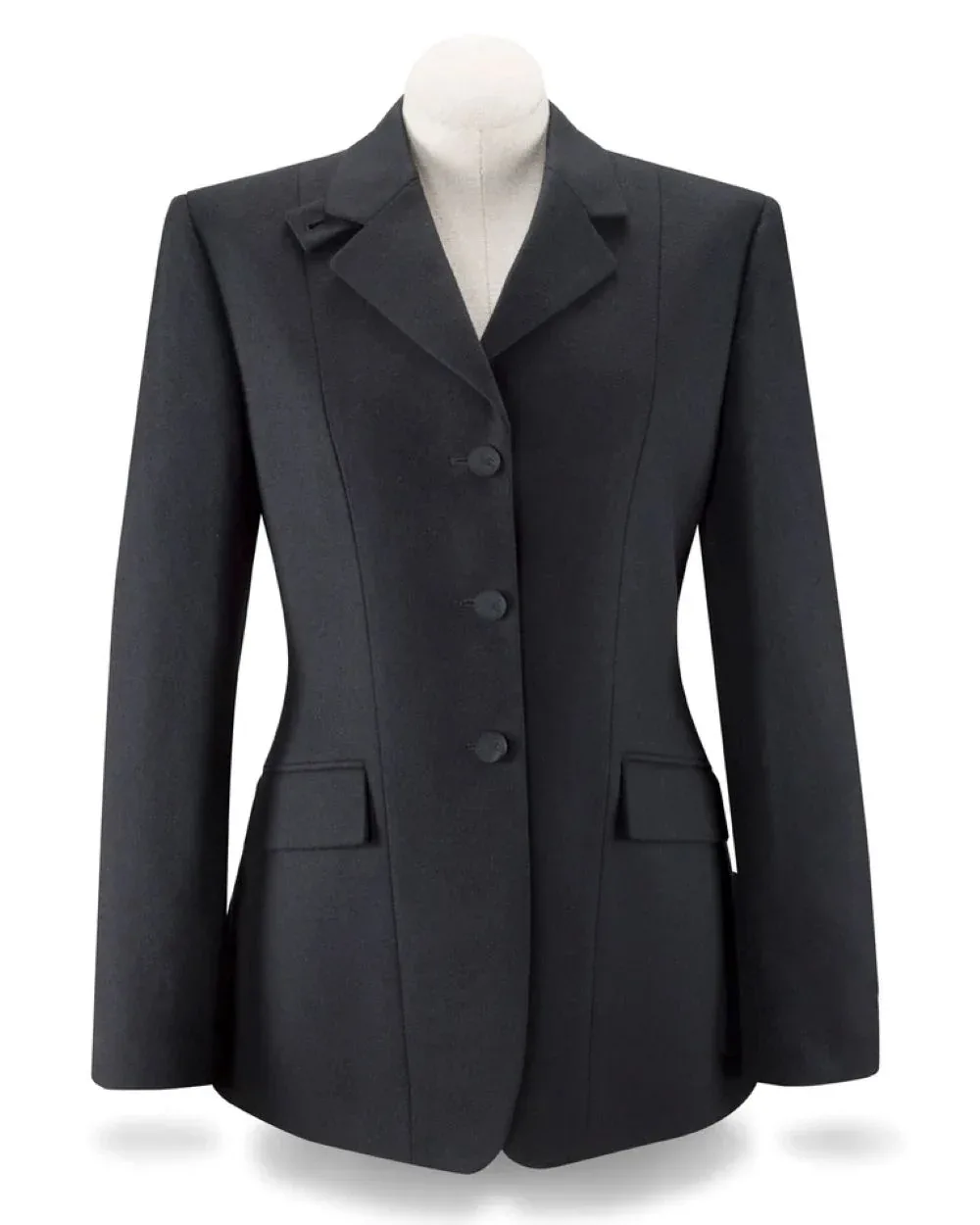 Rj Classics Ladies 3Button Melton Hunt Coat 14R Bk