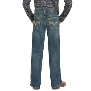 Rock & Roll Denim Boy's Two Tone Embroidered Pocket Jean