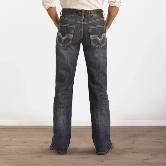 Rock & Roll Denim Double Barrel Staright Dark Vintage Jeans