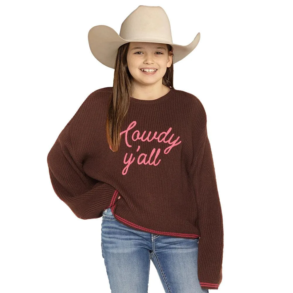 Rock & Roll Denim Girl's Howdy Y'all Sweater