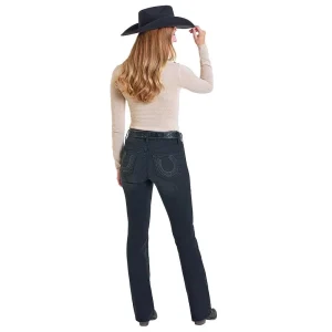 Rock & Roll Denim Women's Horseshoe Pocket Black Jean