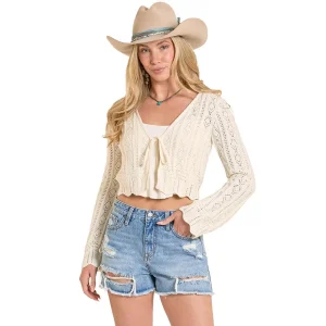 Rock & Roll Denim Women's Natural Knit Cardigan