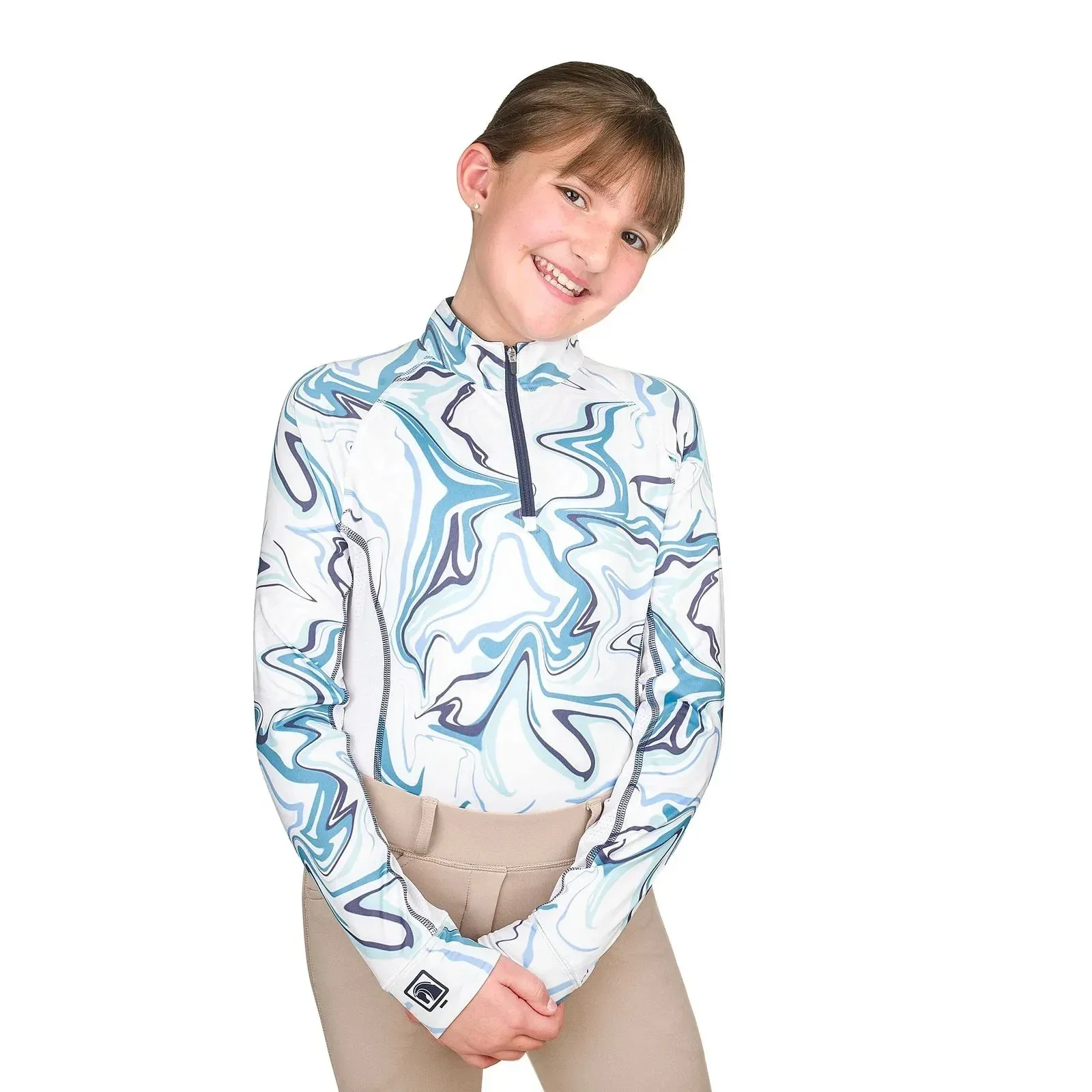 Romfh Kids Core 1/4 Zip Long Sleeve Print Sun Shirt - Image 2