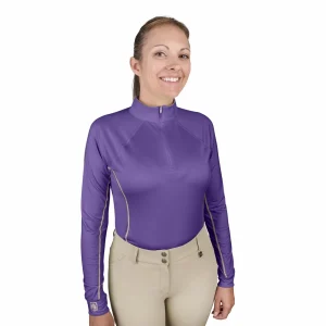 Romfh Ladies Core Quarter Zip Long Sleeve Solid Sun Shirt